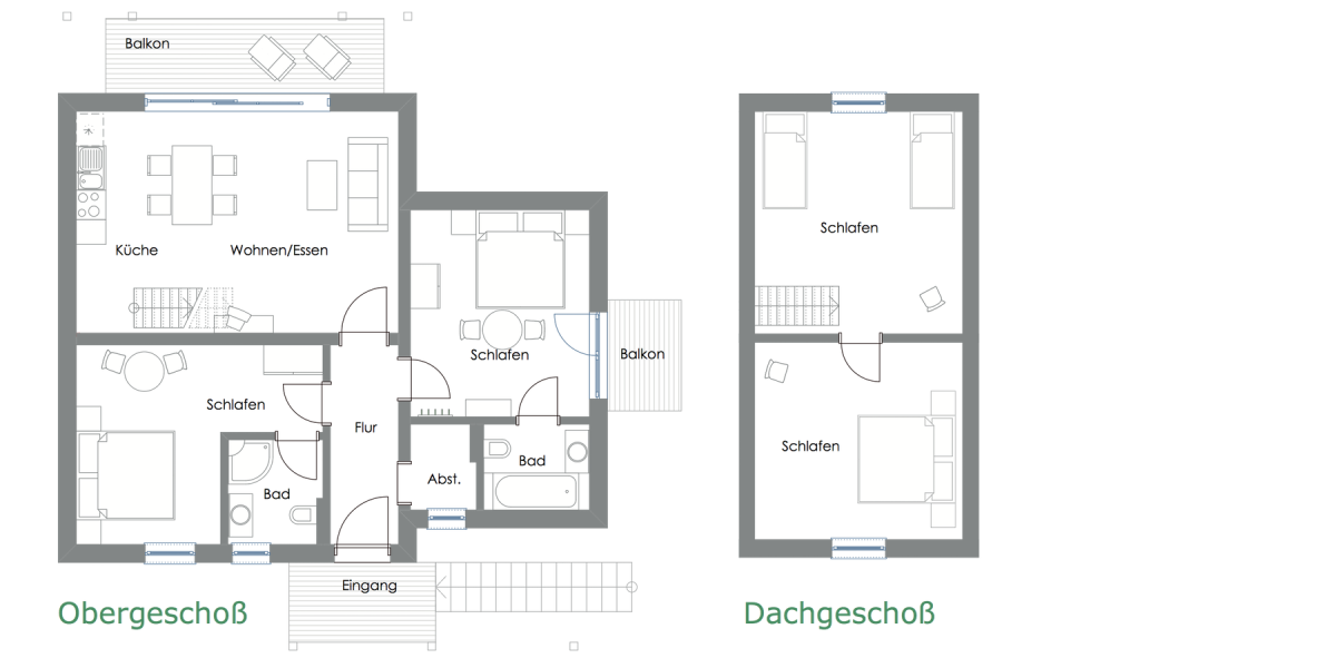 Grundrisse Ferienwohnung Schilfrohr